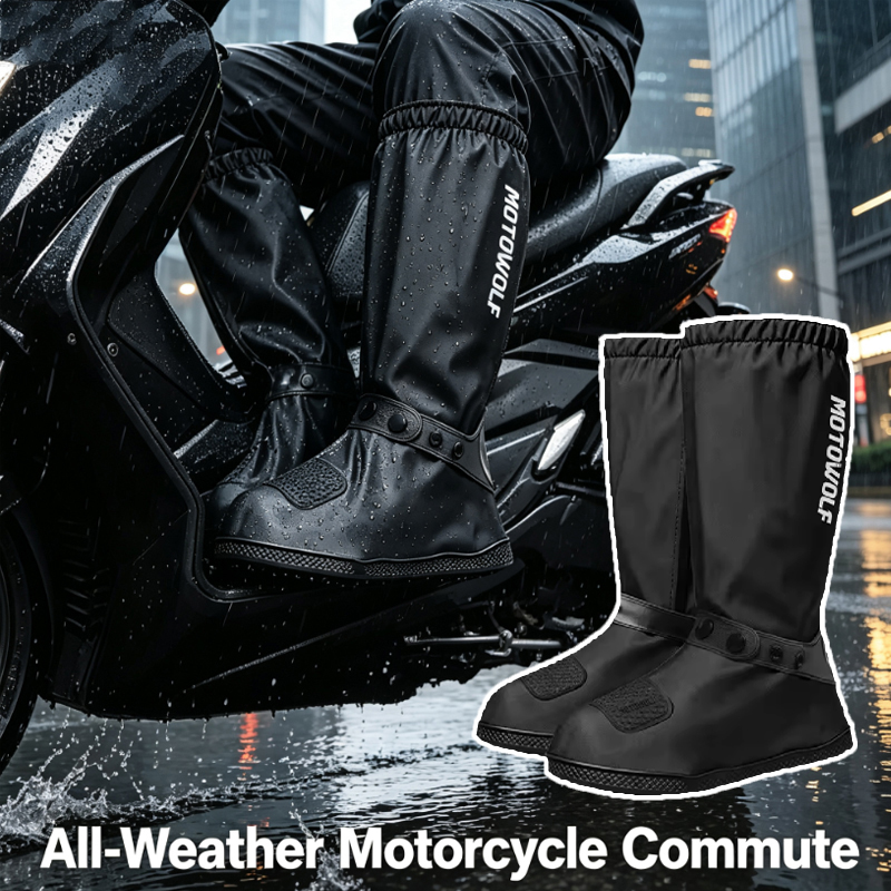 Cycling Commute In Rain - Outdoor-Regenschutz für Schuhe, wiederverwendbar, für Motorrad,