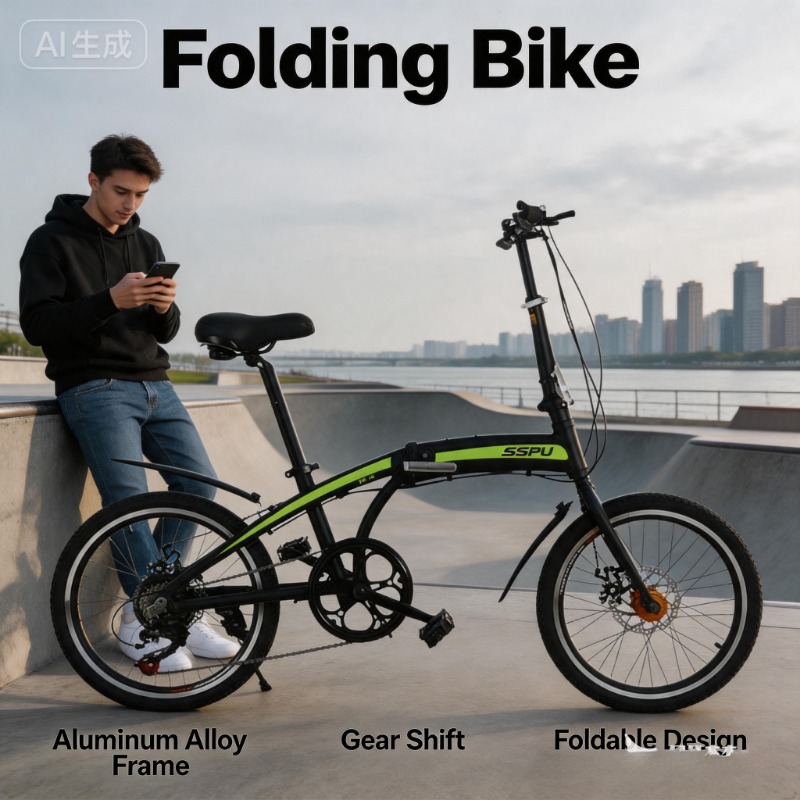 Commuter Biking - Ultraleichtes 20-Zoll-Faltrad - Aluminiumlegierung Tragbares City-Pendlerfahrrad