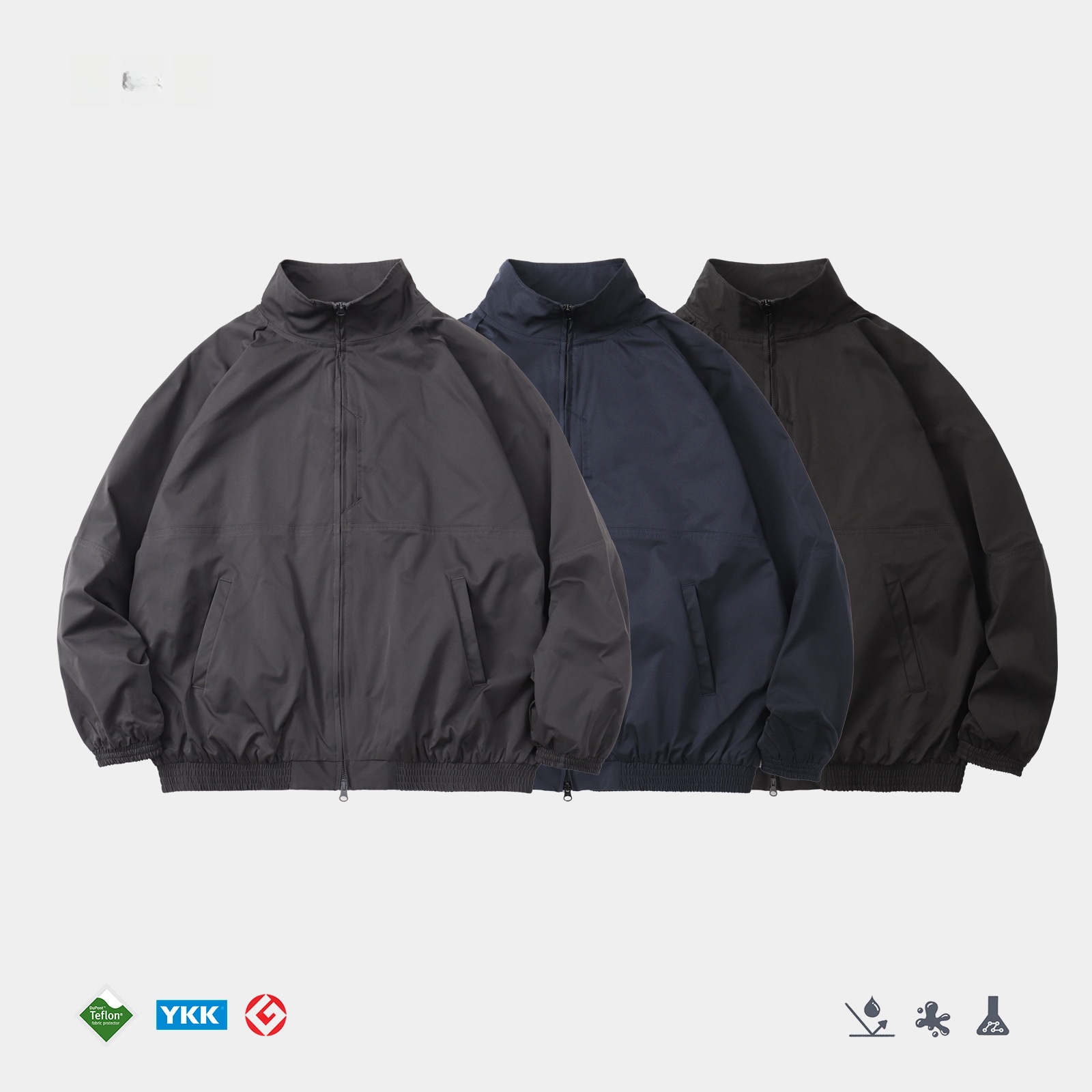 Cycling Commute Jacket - Herren-Radjacke Locker Geschnitten Pendler-Jacke Dreifach-Schutz Stehkragen