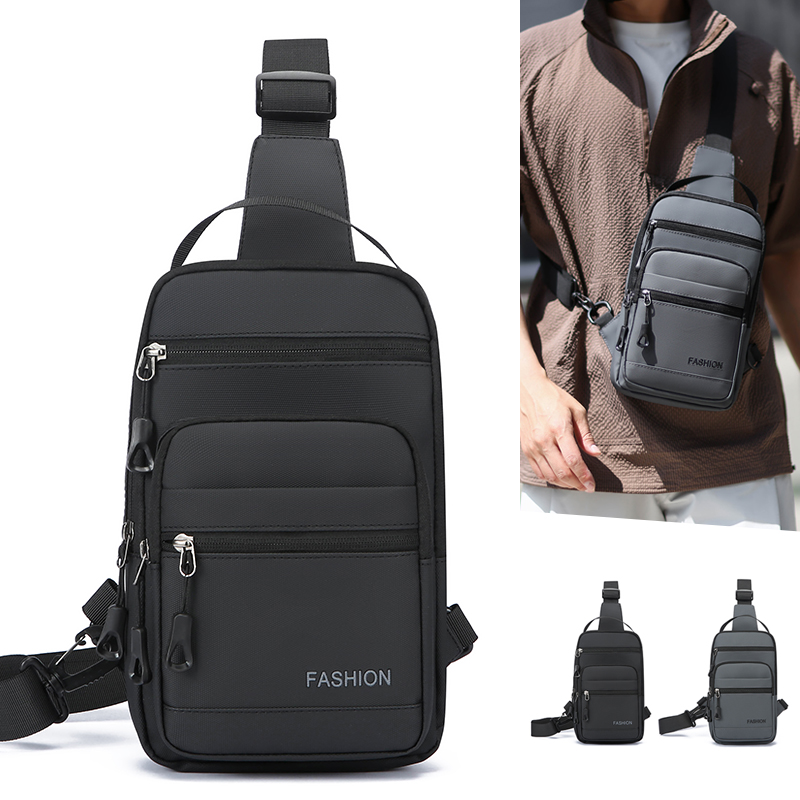 Cycling Commuter Bag - Brusttasche für Herren, wasserabweisend, Oxford-Stoff, vordere