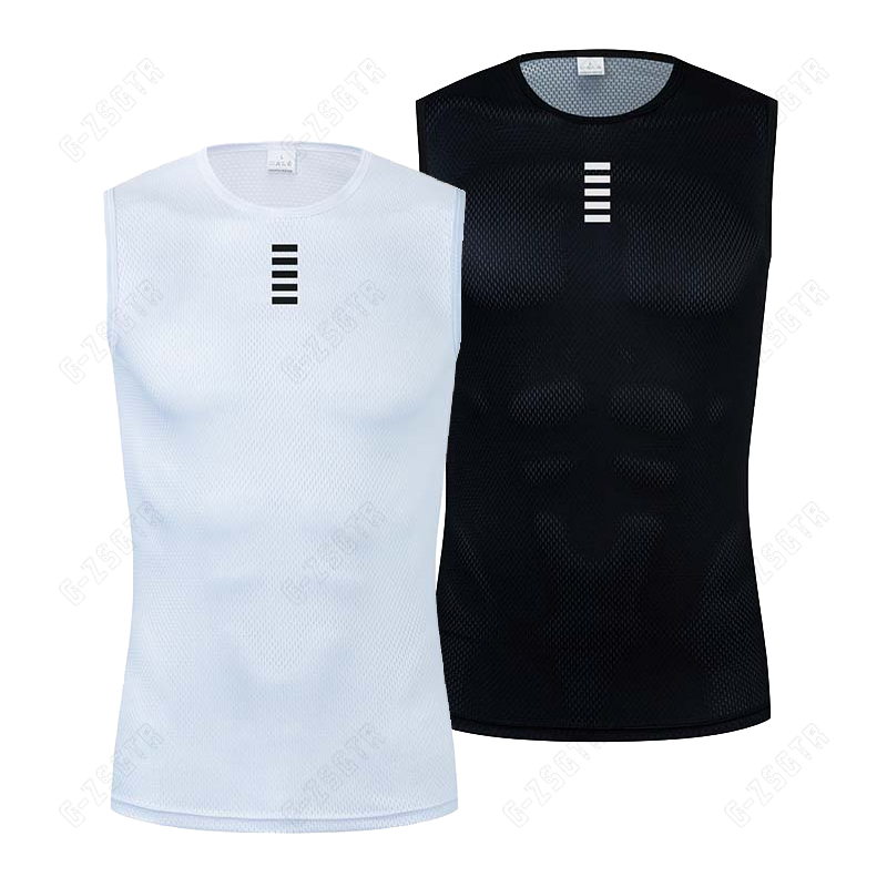 Reflective Vest Cycling - Radfahren Base Layer Reflektierende Unterwäsche Weiß