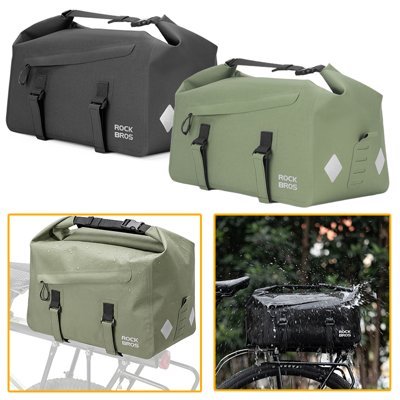 Panniers Waterproof Rear - Fahrrad-Gepäckträgertasche Erweiterbar 16L Große Kapazität Wasserdichte