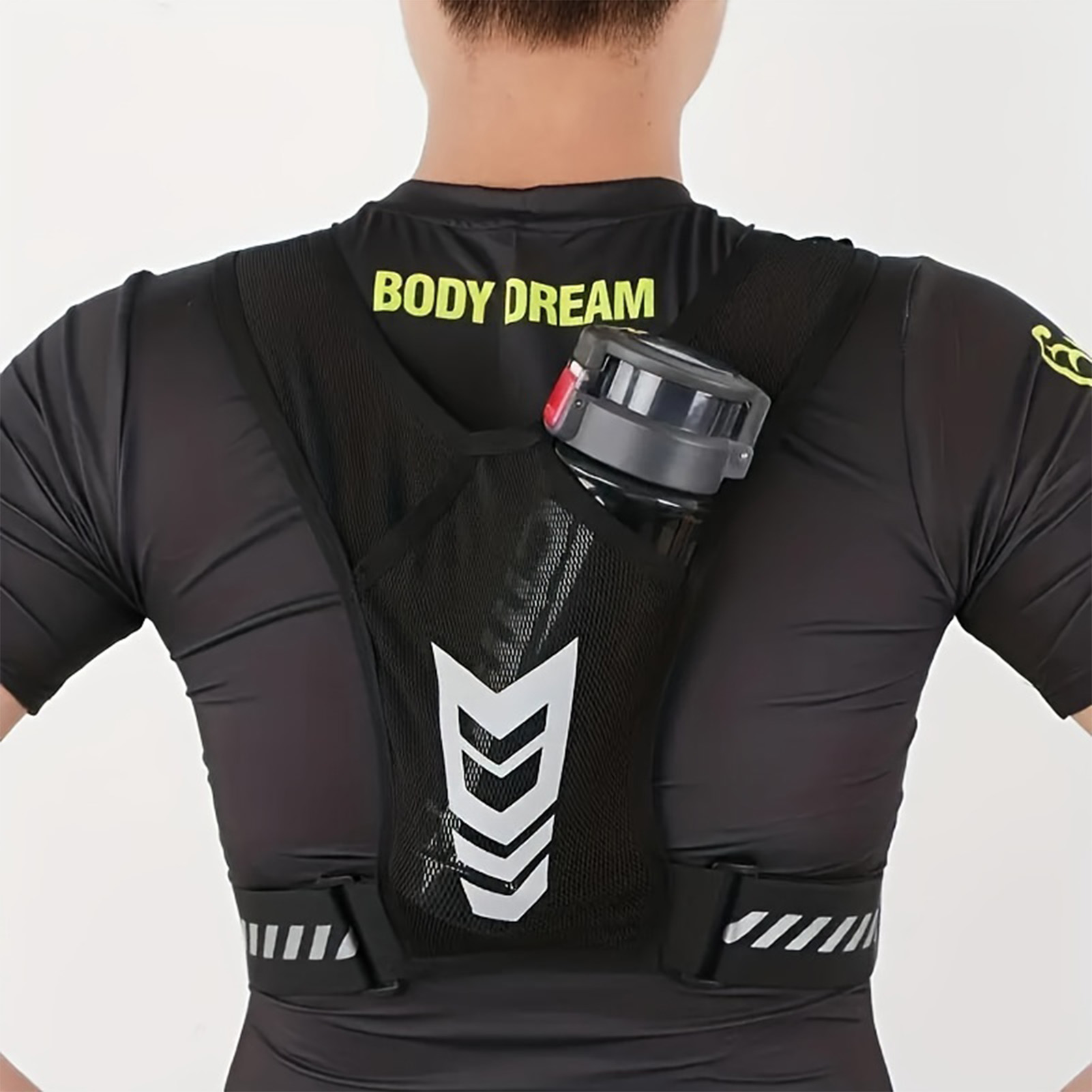 Reflective Vest Cycling - Sportweste, Handytasche, reflektierender Fahrradrucksack, multifunktionale Sport-Handy-Brusttasche,