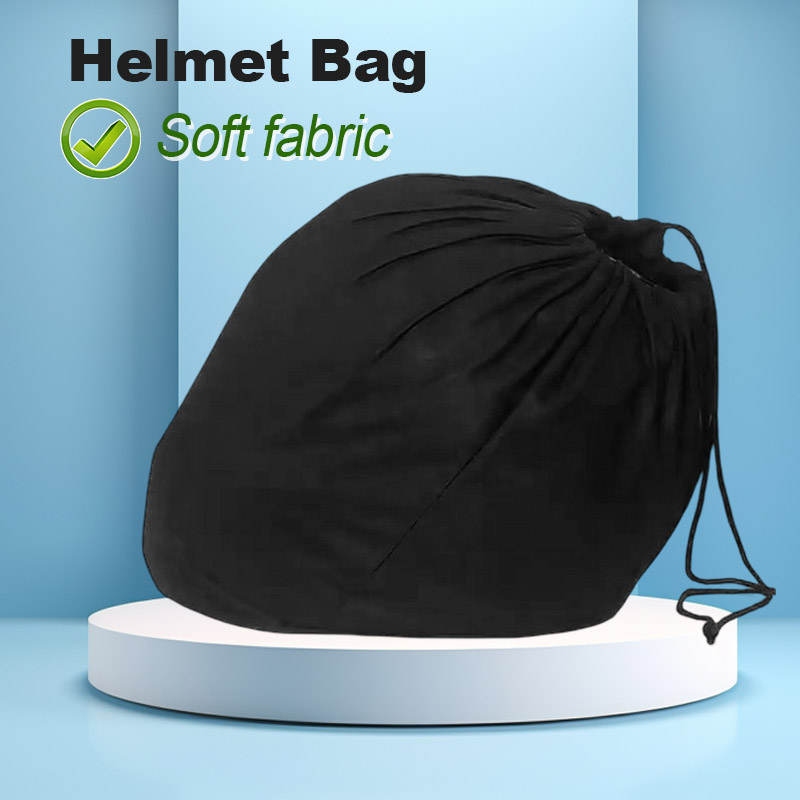 Cycling Commute Bag - Weiche Helmtasche aus Plüsch mit Kordelzug