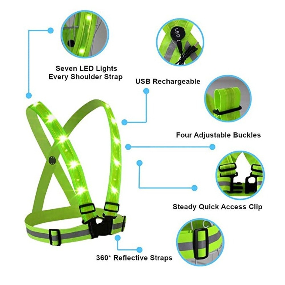 Neue Polyester-LED-Sicherheits – Reflective Vest Cycling Bewertung und Preis