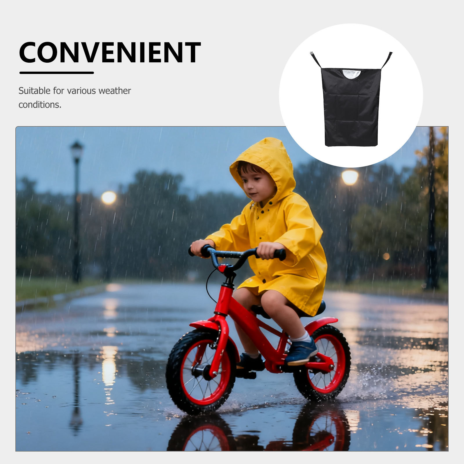 Wasserdichter Fahrrad-Kindersi – Cycling Commute In Rain Bewertung und Preis