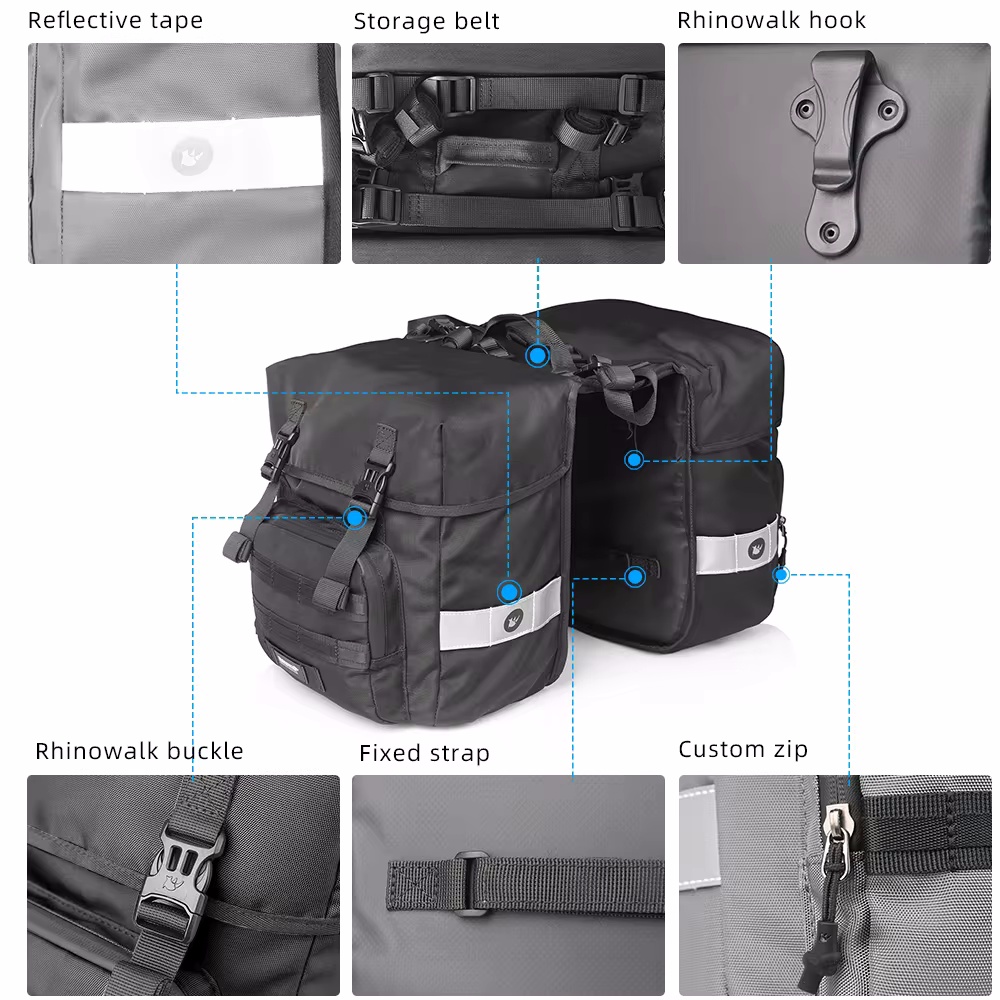 40L Fahrrad-Gepäckträgertasche – Panniers Waterproof Rear Bewertung und Preis