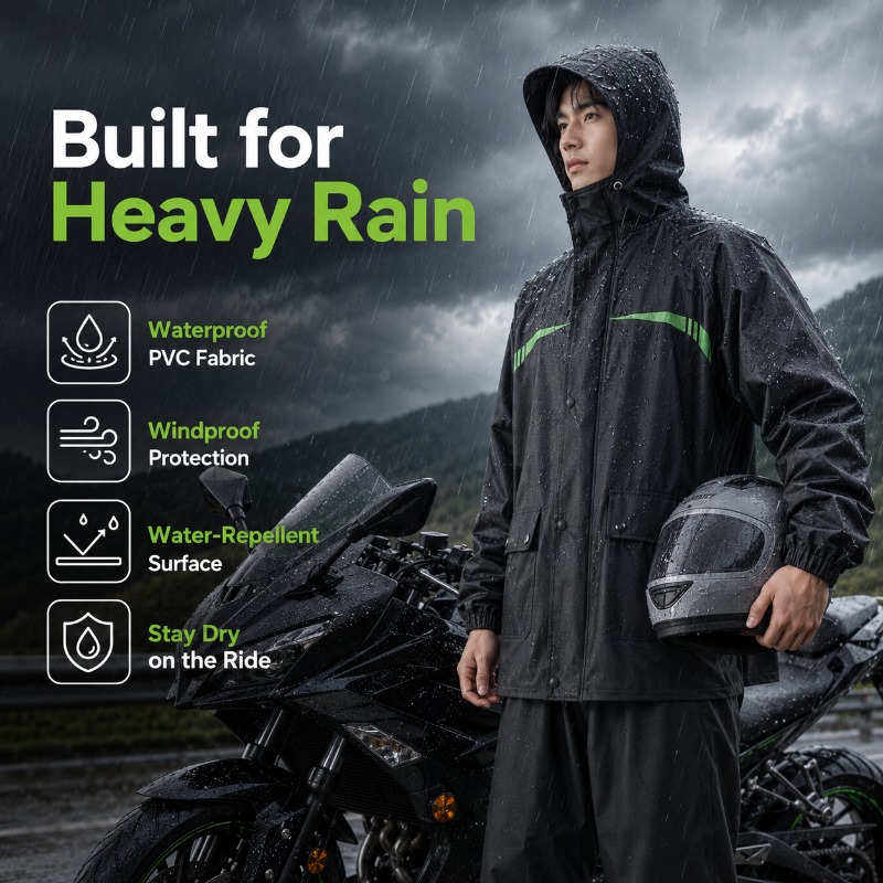 Unisex 2-teiliger wasserdichte – Cycling Commute In Rain Bewertung und Preis